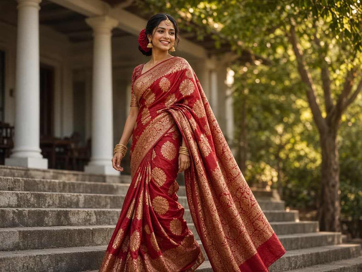 Bridal saree at Royal Creation atelier